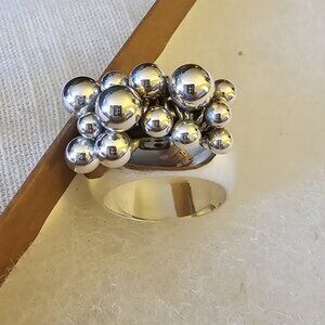 Silpada .925 Sterling Silver Cha Cha Bead Ring (R1203), size 7